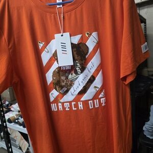 Orange Graphic Tee for Men
